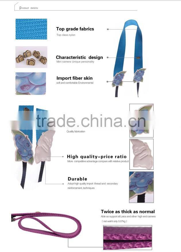 custom leather camera strap Blueberry Design Blue Camera Strap Icon Leather For DSLR for Nikon for Canon for Sony LM-10