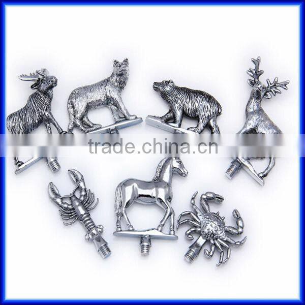 Attractive crazy wedding gift Novelty Animal shape Metal 3D Wine Stopper