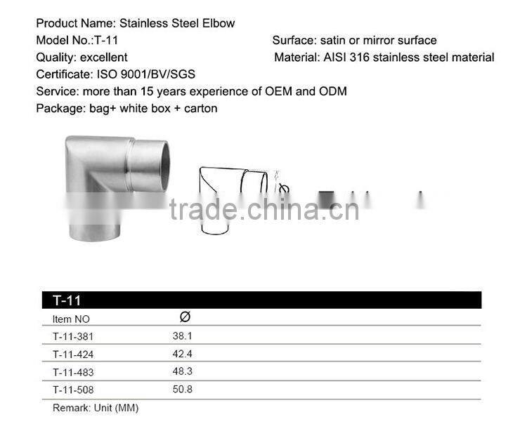 Customize Iso9001/Bv/Sgs 90 Degree Elbow With Cleanout