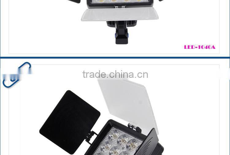 36W 6000K 12 big led bulbs LED camcorder light with battery and remote control