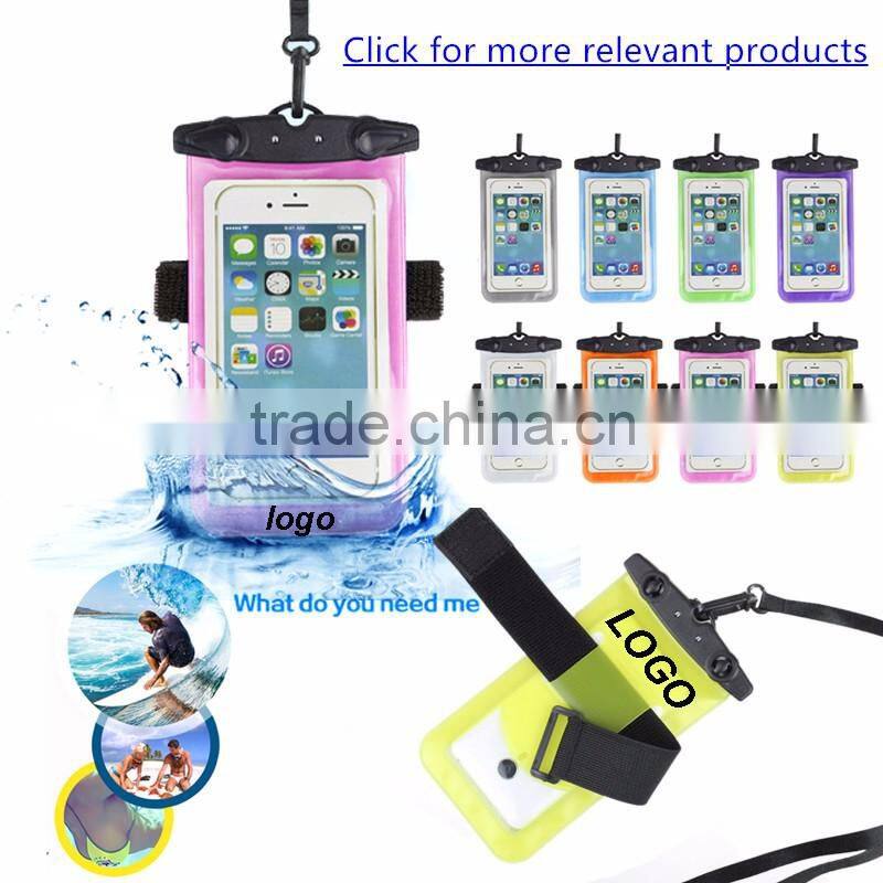 Universe waterproof Underwater dust-proof cellphone bag pouch pack cover case for cell phone Screen Touch Bag with strap