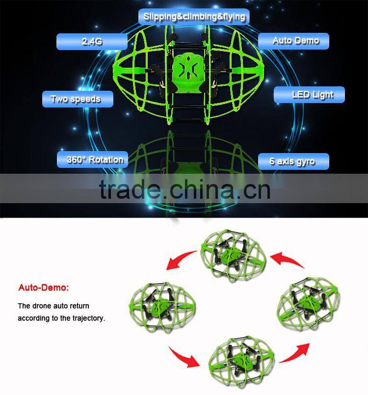China 2.4G quadcopter mini drone with rolling spider cllimbing