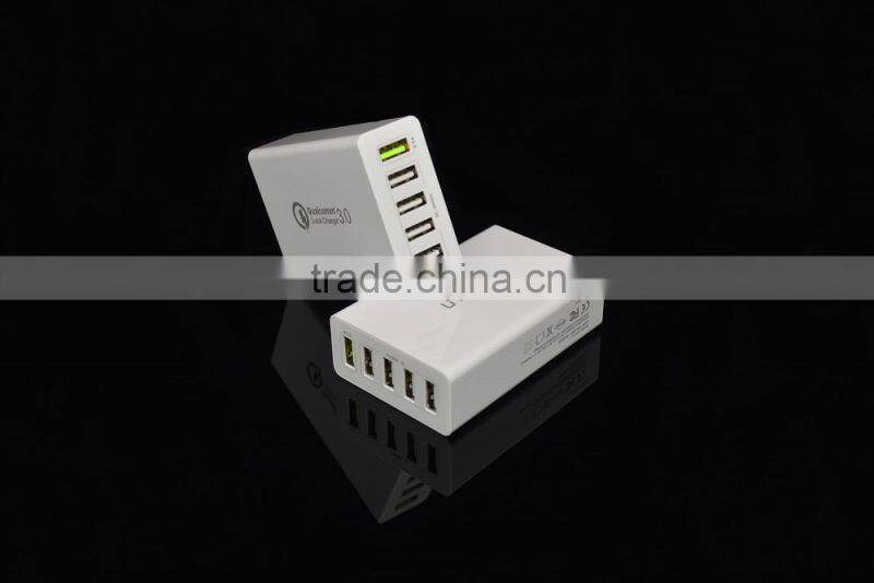 2016 Newest product Home Charger 5-PORT USB Charger QC3.0 Quick Charger
