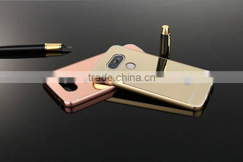 For lg g5 case Hot selling Luxury electroplated shockproof Aluminum mirror mobile phone accessory for lg g5