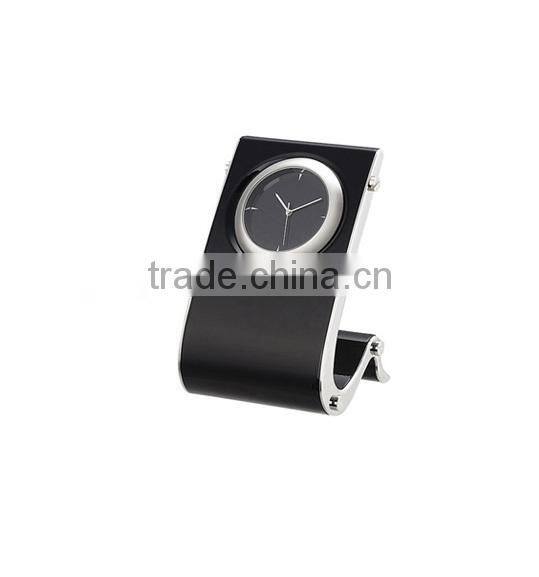 High grade black desk clock table style clock