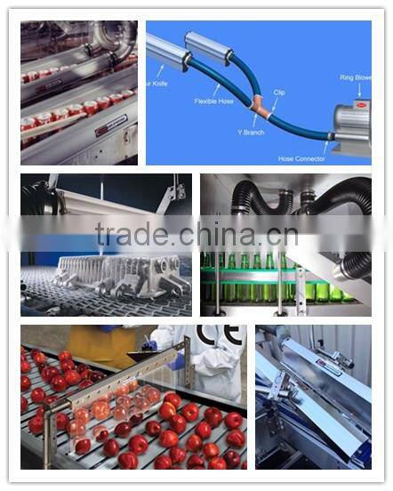 Aluminium alloy stainless steel air knife for use with compressed air