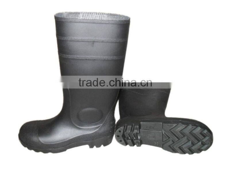 Safety PVC rain boots with steel toe,steel toe boots,wellington boots