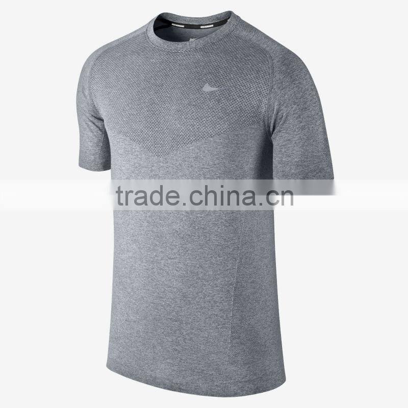 2015 New Arrival Dri Fit T-Shirts 47% Polyamide 53% CoolMax 3D Seamless Running T Shirts