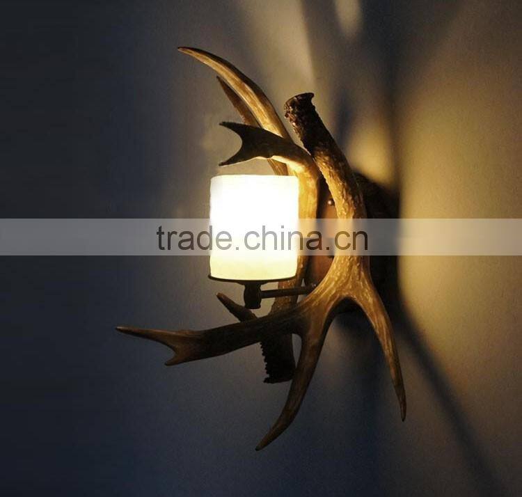 Rural style light Resin Antler creative light Deer Horns II Wall lamp