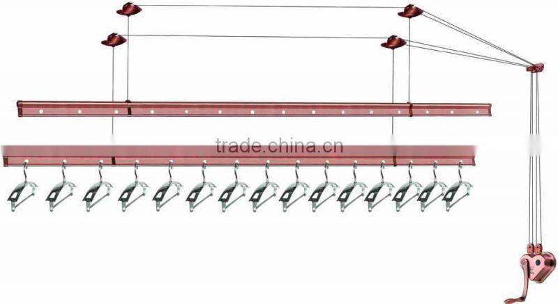 Heart shape design lifting clothes drying rack hanger