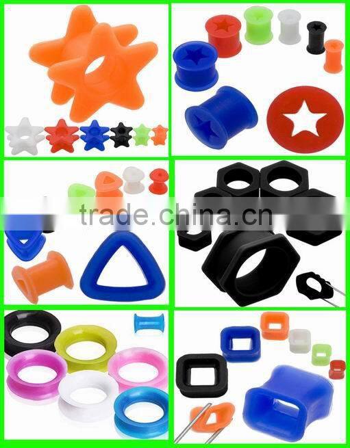 Fashion Silicone Jewelry Organic Tunnels