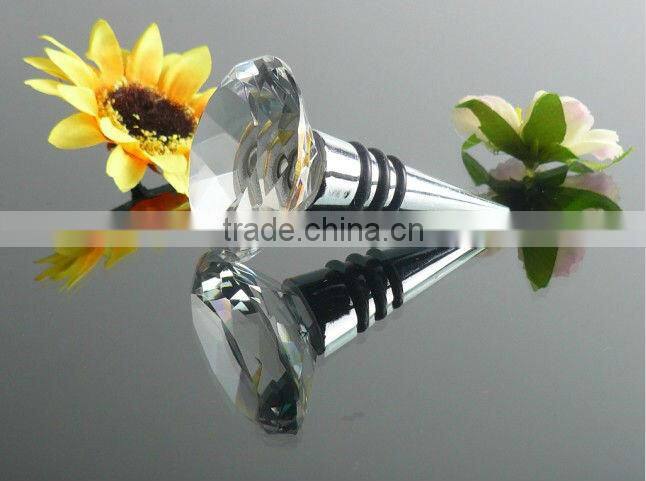 Wholesale high quality decorative crystal ball wine stopper