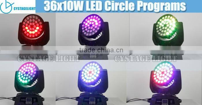 36x10W Triangle Programs LED Wash Moving Head Light