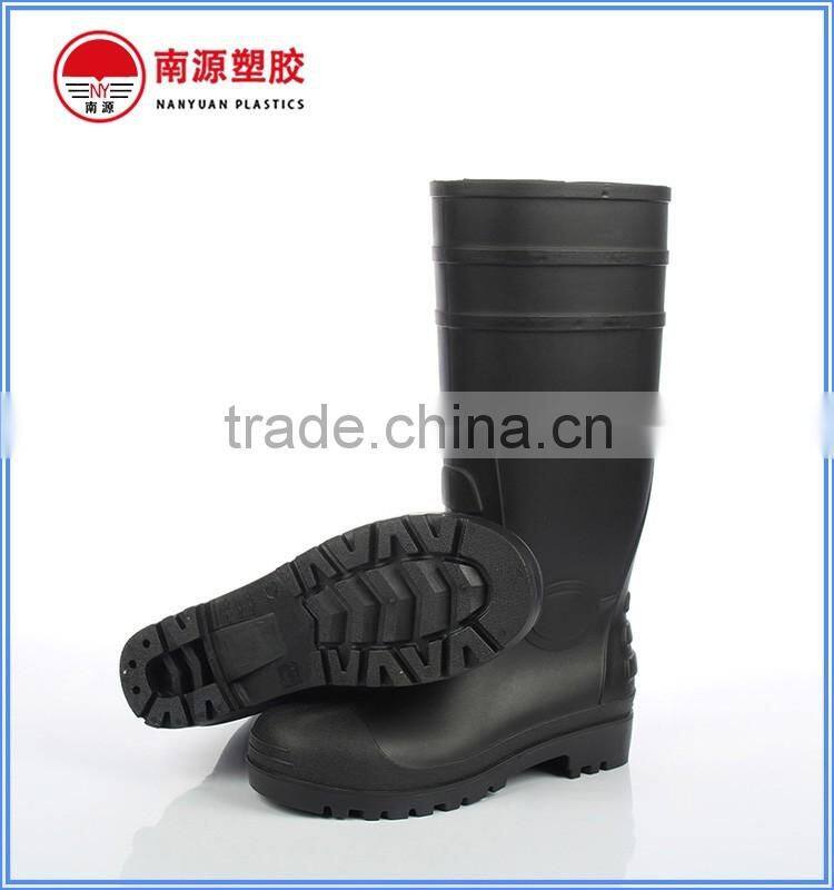 Whole black steel toe PVC safety gumboots