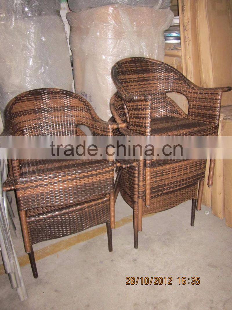 outdoor furniture good quality leisure handmade rattan wicker stacking garden chair YC103