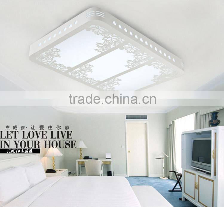 Wooden Modern LED Ceiling Lights 32W Living-room Suede Ceiling Lamps