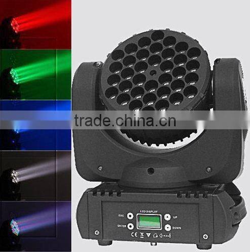 36pcs*3W RGBW led mini moving head beam light with flight case