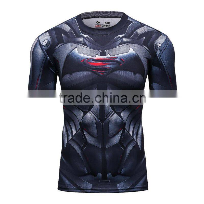 2016 Movie Superman v Bat-man/Wonder Man T-shirt Cool Novelty Tshirt Men Dawn of Justice Tee Sports T-Shirts