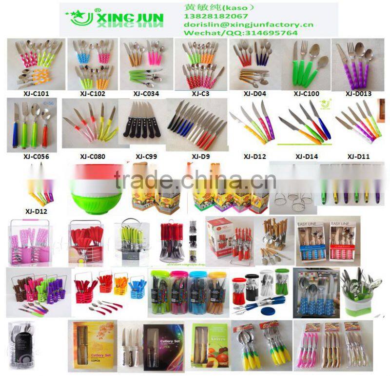 Macaron French Blue Cutlery with Riveted Handle