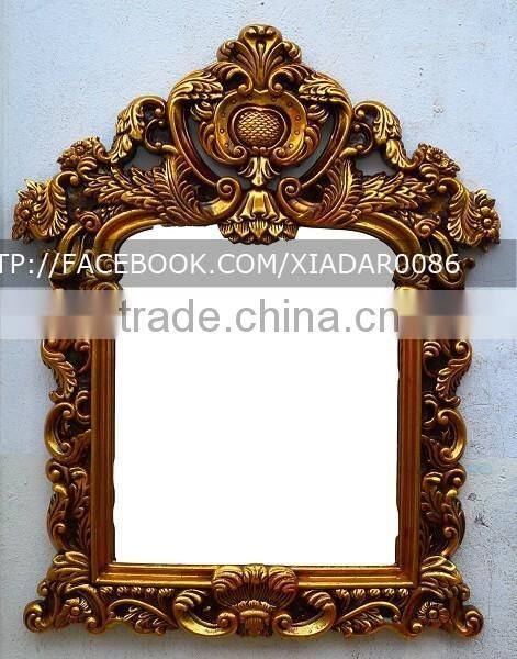 xkh 107 European style decorative white antique resin bedroom wall mirror