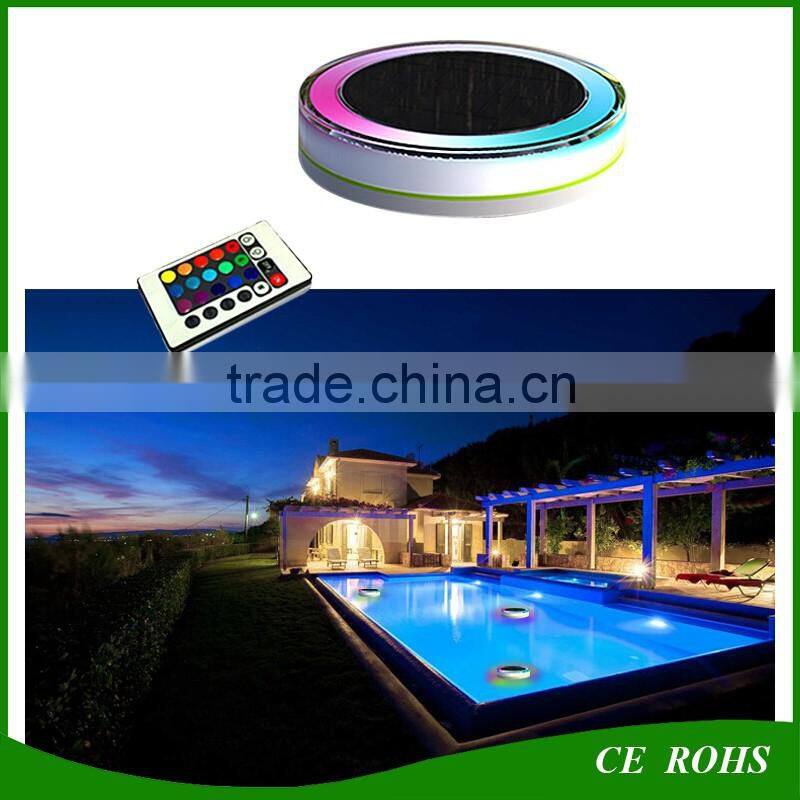 Remote control Outdoor colar changing light Swimming Pool Floating RGB Solar LED Light