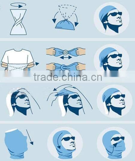 Fashion microfiber fabric tube multifunctional headwear bandanas