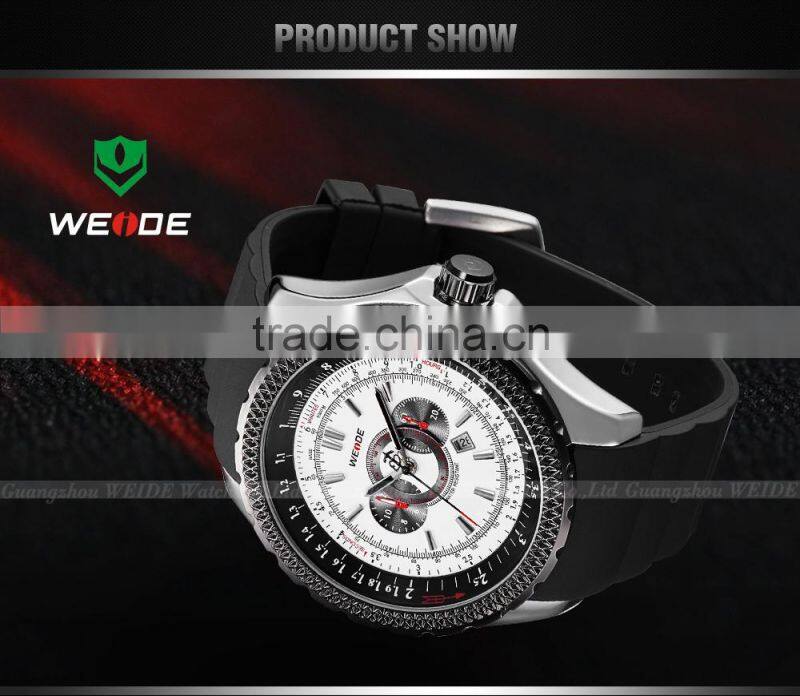 2015 WEIDE Japan Quartz Luxury Military Analog 12 Month Guarantee Complete Calendar Watch