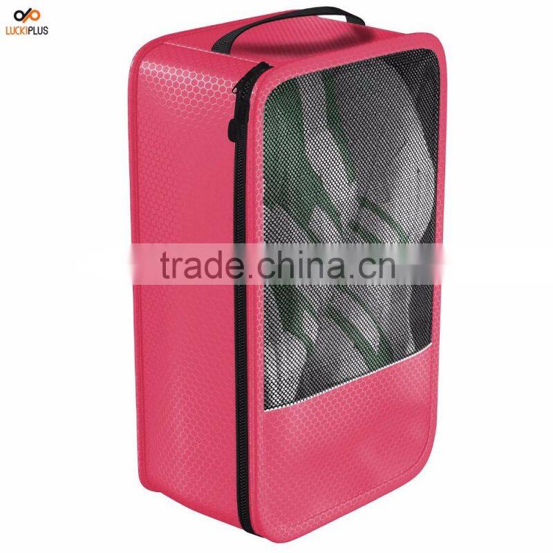 Luckiplus Shoe Bag - Convenient Packing System For Your Shoes When Traveling Pink