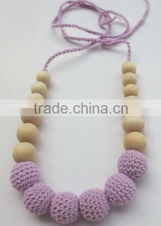 Teething Necklace, Beaded and Knotted Toy,Chomping Necklace