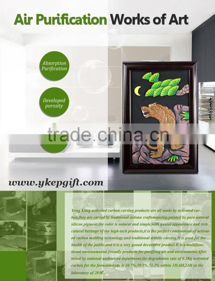 China folk art hand carved brave tiger famous animal paintings for living room decor