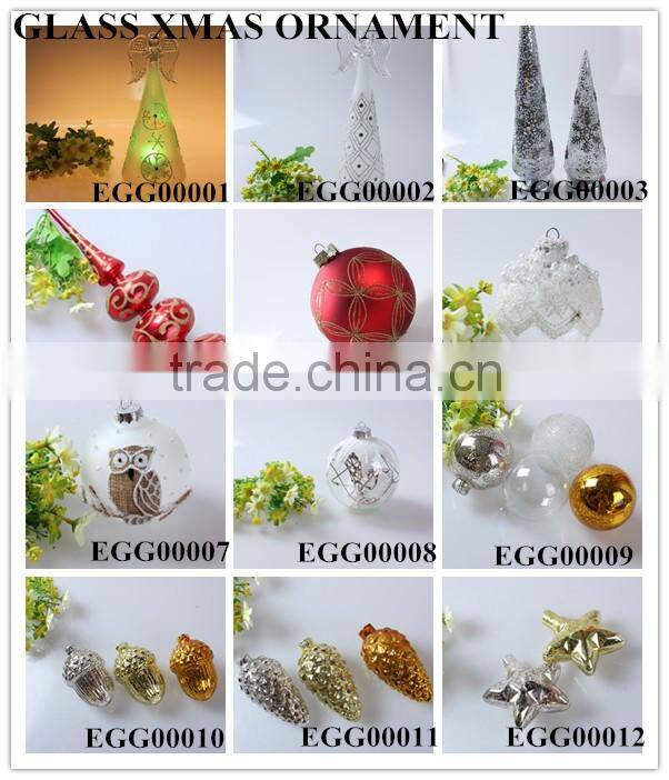 china manufacturer promotional decorative unique mushroon shape tree hanging hand blown glass home decoration