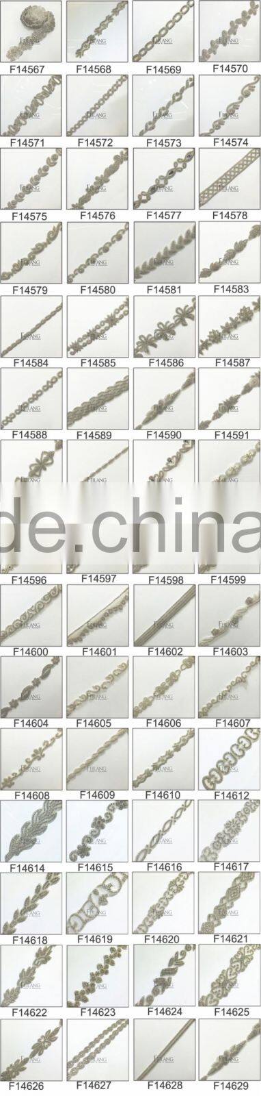 Crystal Rhinestone Applique Trim for Wedding Bridal Dress