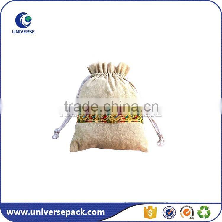 Customized recycled cotton linen bag for promotion