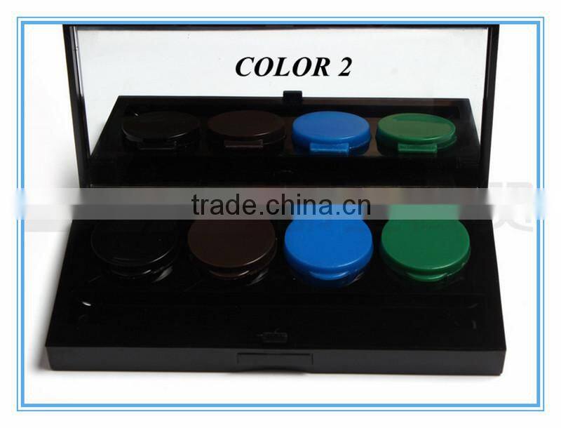 Mix 4 colros Music Flower Water-Soluble Eyeliner Powder Black & Brown with Double-ended Eyelining Brush