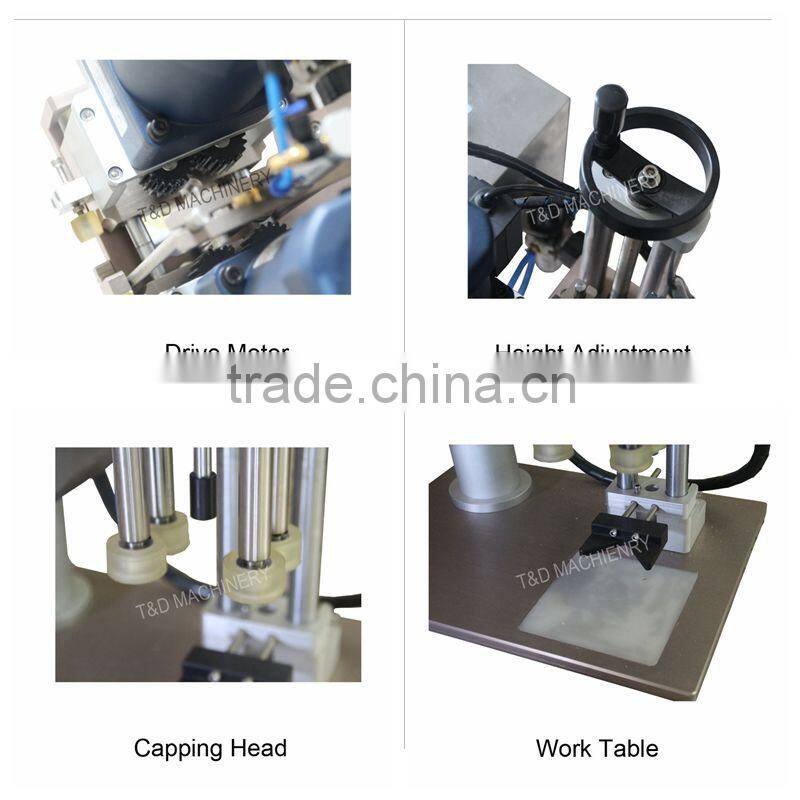 Pneumatic perfume sprayer capping machine