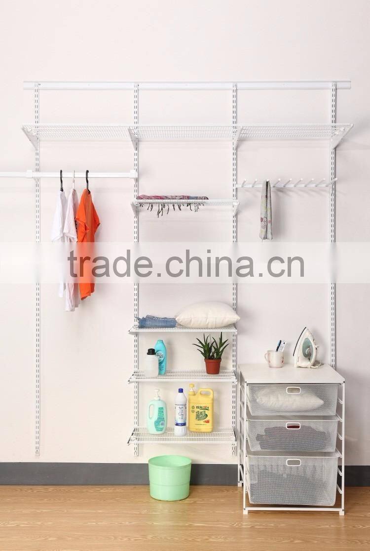 Easy Install Home Furniture Modern Design Metal Bedroom Wardrobe