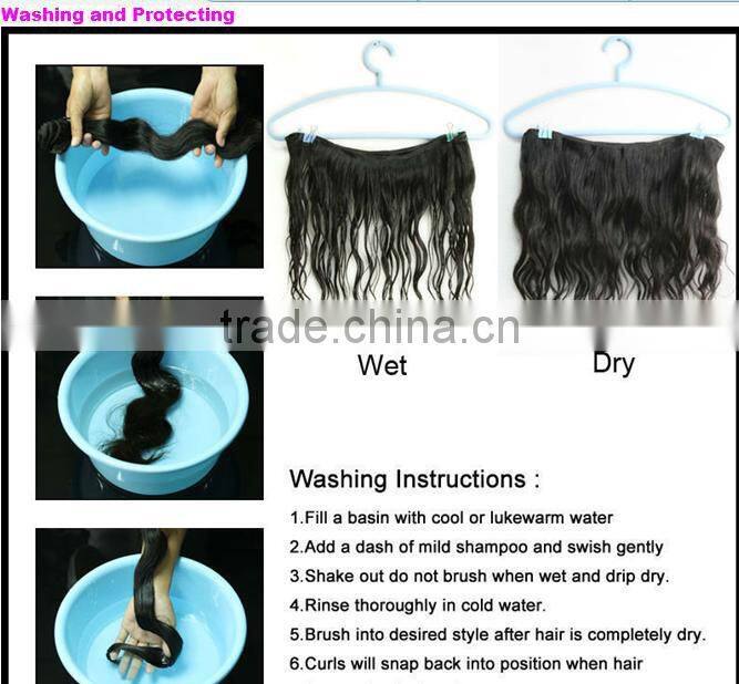 1B color virgin brazilian hair remy hair extensions clip in hair extension