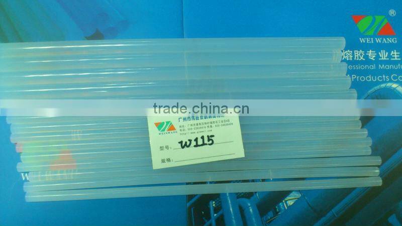 W115 clear hot melt glue stick 11mm for packing