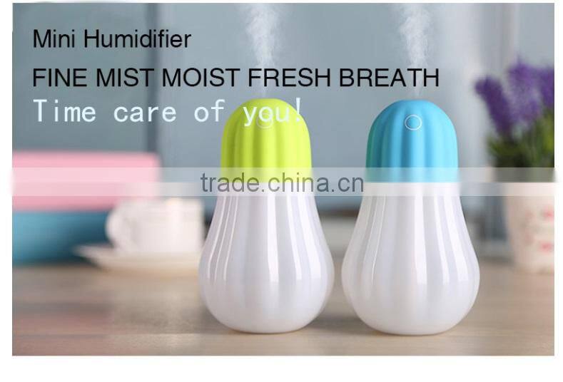 China manufacturer portable air purifier and humidifier/Strong fog mini table pumpkin water bottle humidifier