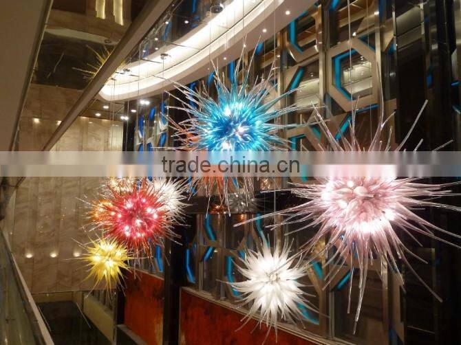 Decoration glass art handcraft lighting chandelier XO 160226 Pentdant lighting