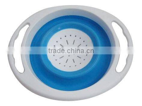 kitchen folding plastic colander plastic sink colander