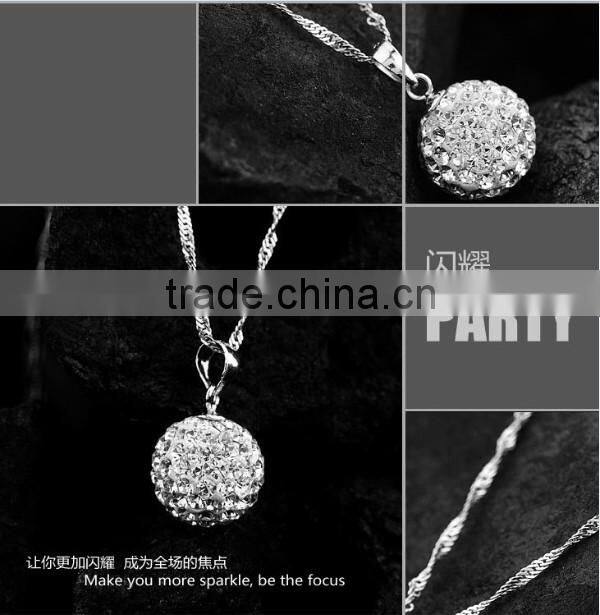 KSTONE White Crystal Fancy Earring Crystal Ball Drop Earrings