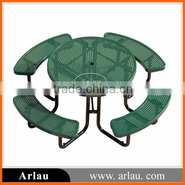 Public round metal flower planter box metal flower pot