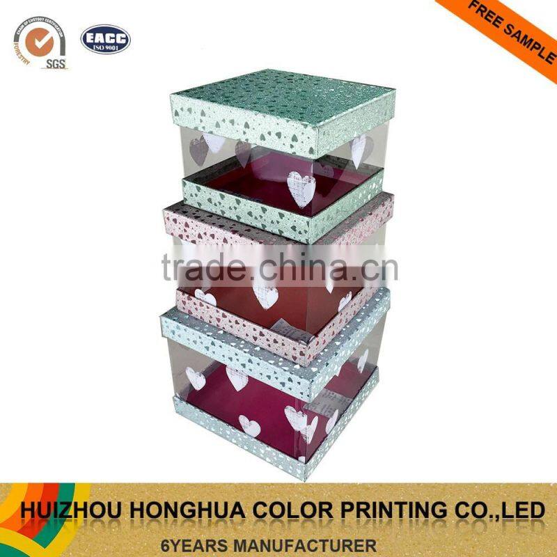 Gift Box Manufacturer Cardboard Storage Box Packaging Box with PVC Window for Valentine's Day