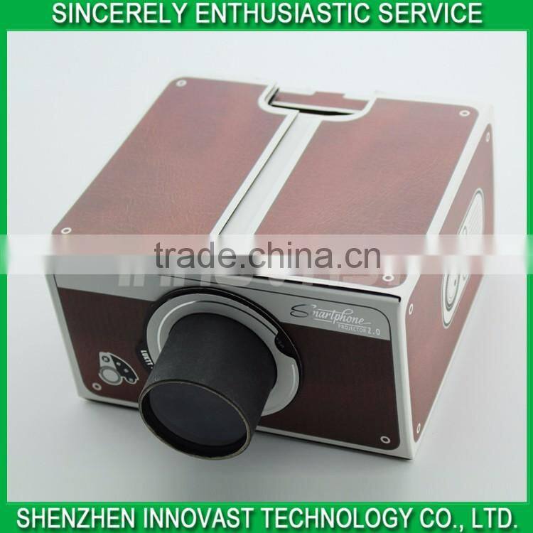 Retro Brown Cardboard Smartphone Projector V2 For Festival Goft