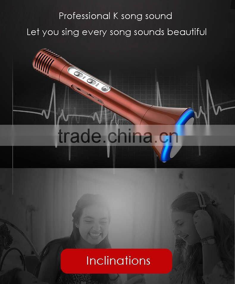 Rechargeable portable speaker with moblie microphone for home Karaoke
