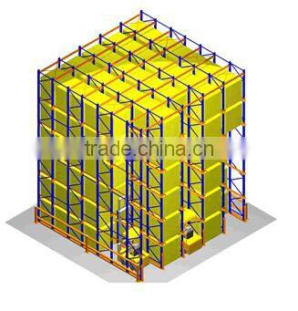 big electronic products warehouse shoe drive in racks