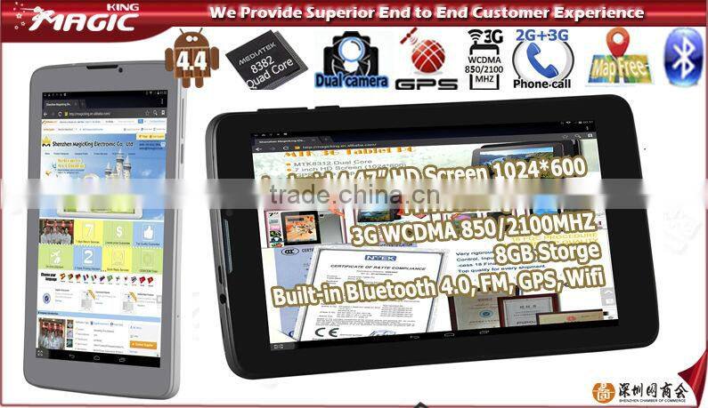 7 inch built-in gps 3g wifi video call tablet pc