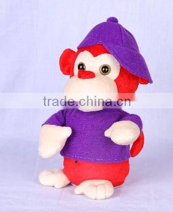 Singing and dancing stuffed plush toy break dancer Monkey