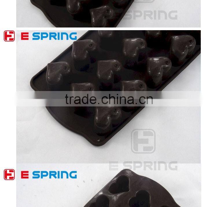 15 Hearts Silicone Chocolate Cake Decorating Mould